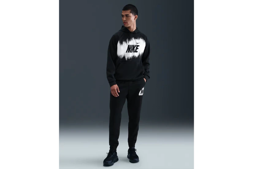 Nike Therma-Fit Fleece Ανδρικό Φούτερ με Κουκούλα Μαύρο