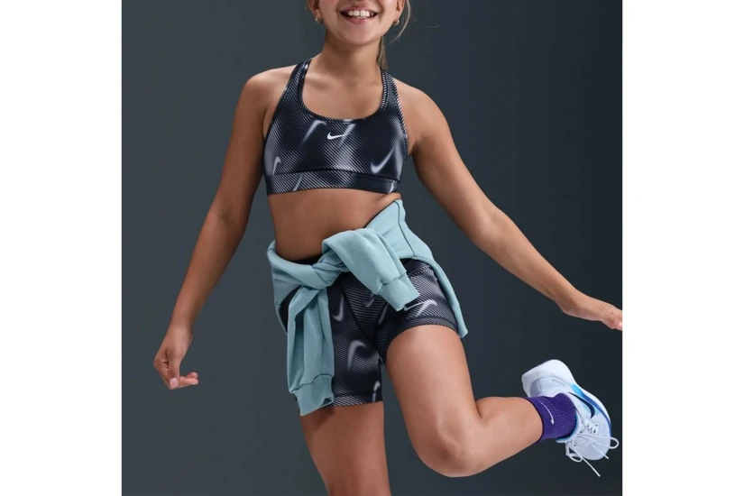 Nike Pro Swoosh Dri-FIT Παιδικό Μπουστάκι Μαύρο, Γκρι