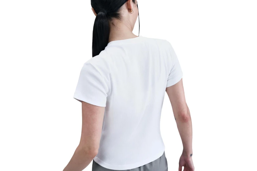 Nike Sportswear Tight Ribbed Γυναικείο Κοντομάνικο T-Shirt Λευκό