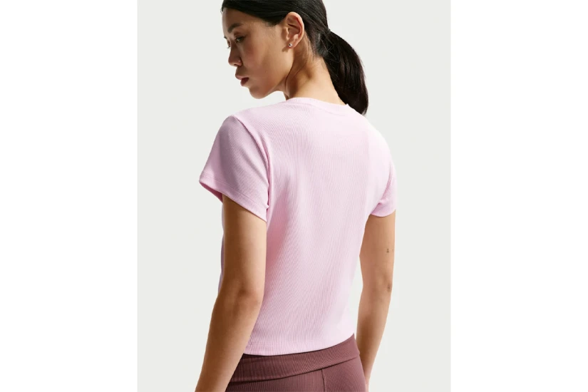 Nike Sportswear Tight Ribbed Γυναικείο Κοντομάνικο T-Shirt Ροζ