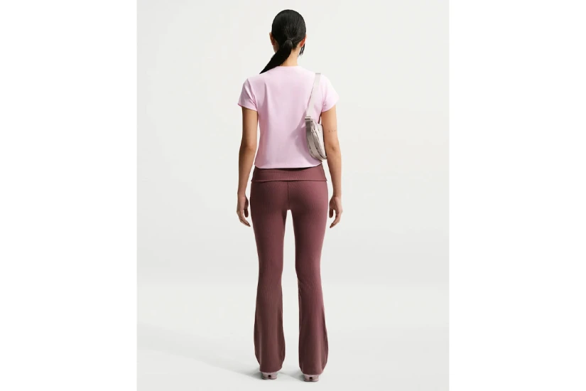 Nike Sportswear Tight Ribbed Γυναικείο Κοντομάνικο T-Shirt Ροζ