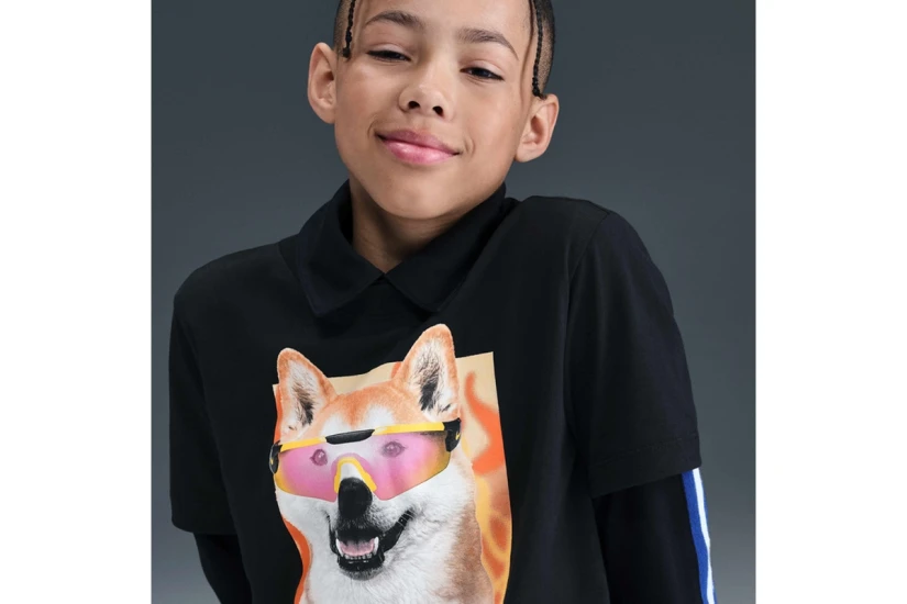 Nike Παιδικό Κοντομάνικο T-Shirt Μαύρο