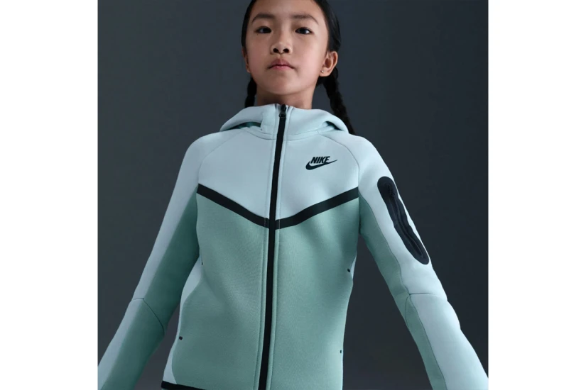 Nike Sportswear Tech Fleece Παιδική Ζακέτα με Κουκούλα Οινοπνευματί
