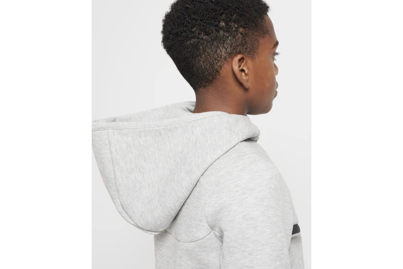 Nike Sportswear Tech Fleece Παιδική Ζακέτα με Κουκούλα Γκρι