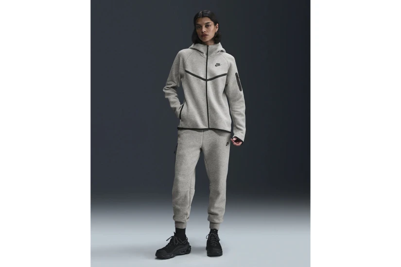 Nike Sportswear Tech Fleece Windrunner Ζακέτα με Κουκούλα Γκρι