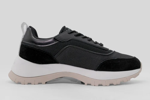 Calvin Klein Leather And Mesh Mixed Material Sneakers (HW0HW02487 0GM)