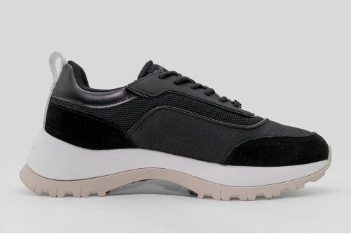 Calvin Klein Leather And Mesh Mixed Material Sneakers (HW0HW02487 0GM)
