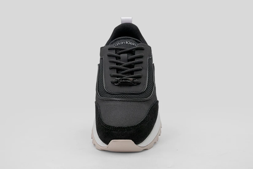 Calvin Klein Leather And Mesh Mixed Material Γυναικεία Sneakers