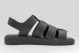 Calvin Klein Square Molded Fisherman Leather Γυναικεία Σανδάλια Μαύρα