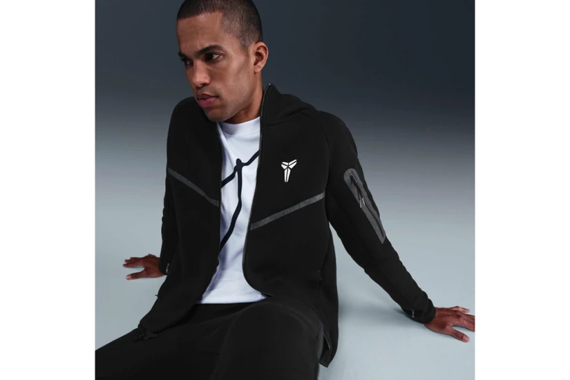 Nike Kobe Tech Fleece Ανδρική Βαμβακερή Ζακέτα με Κουκούλα Μαύρη