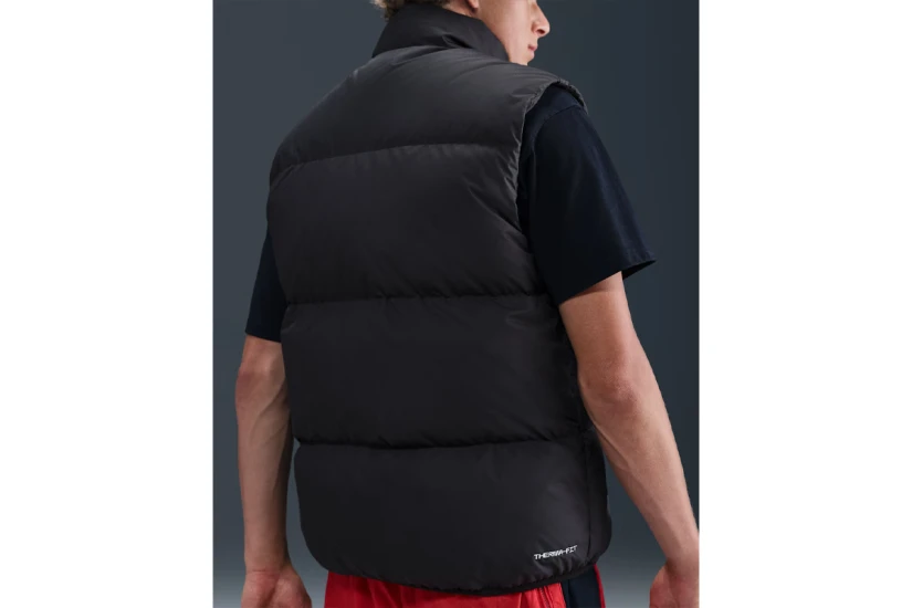 Nike Sportswear Club Therma-Fit Ανδρικό Αμάνικο Μπουφάν Μαύρο
