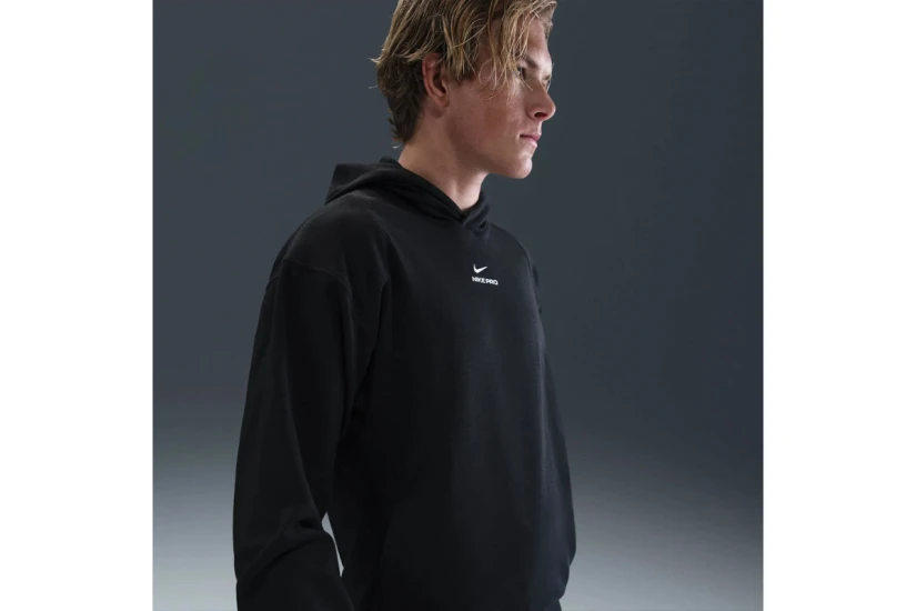 Nike Pro Dri-Fit Ανδρικό Φούτερ με Κουκούλα Μαύρο
