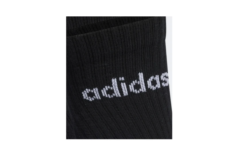 Adidas Performance Linear Ψηλές Κάλτσες Μαύρες 3 Ζευγάρια