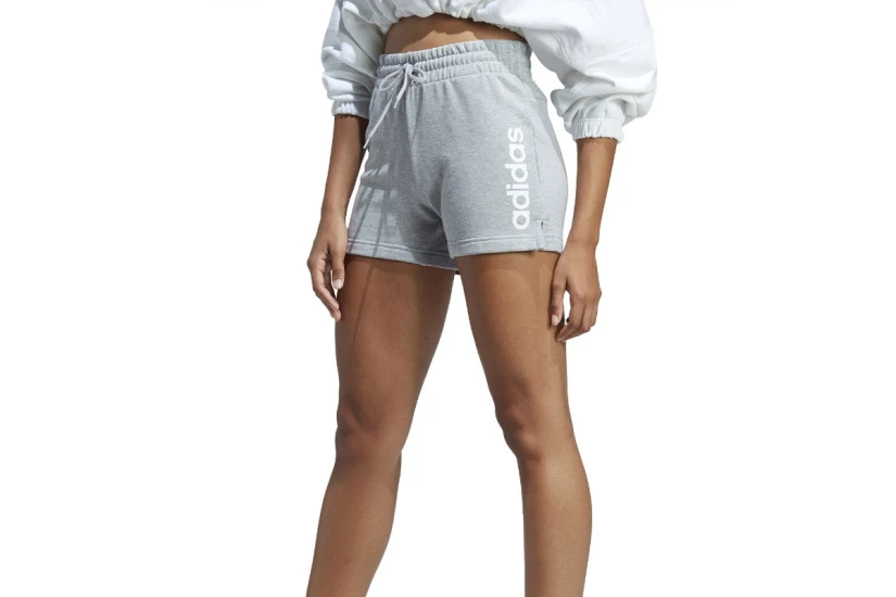 Adidas Performance Essentials Linear French Terry Γυναικείο Αθλητικό Σορτς Γκρι