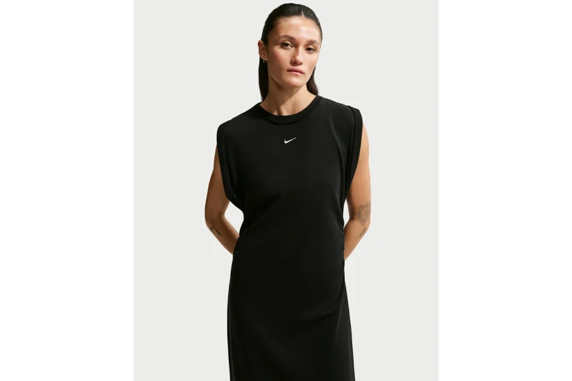Nike Sportswear Chill Terry Γυναικείο Φόρεμα Maxi Μαύρο