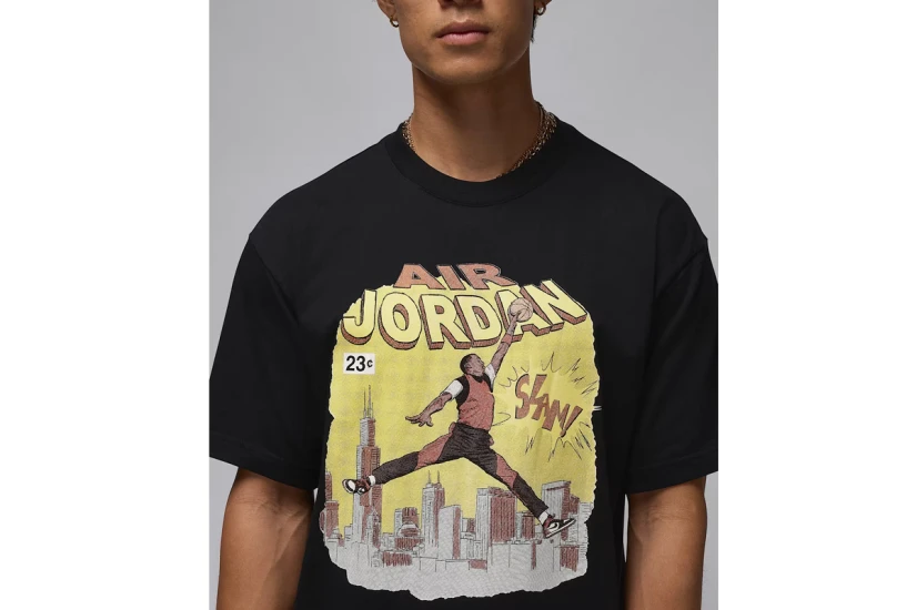 Jordan Comic Ανδρικό Κοντομάνικο T-Shirt Μαύρο