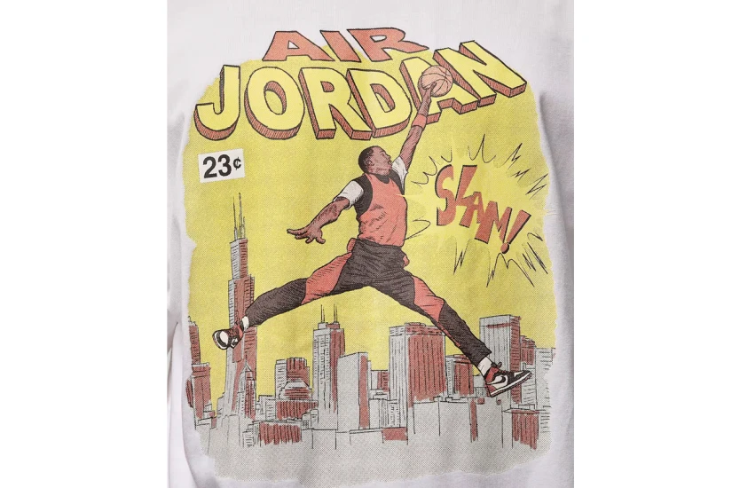 Jordan Comic Ανδρικό Κοντομάνικο T-Shirt Λευκό