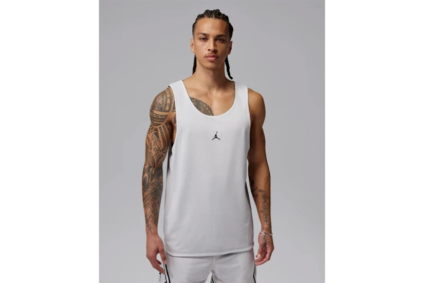 Jordan Sport Reversible Ανδρική Αμάνικη Μπλούζα Μαύρη, Λευκή