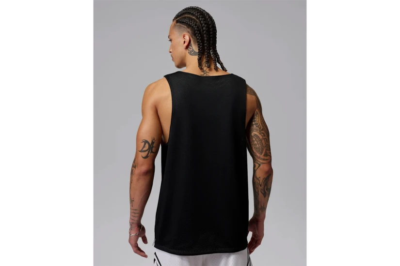 Jordan Sport Reversible Ανδρική Αμάνικη Μπλούζα Μαύρη, Λευκή