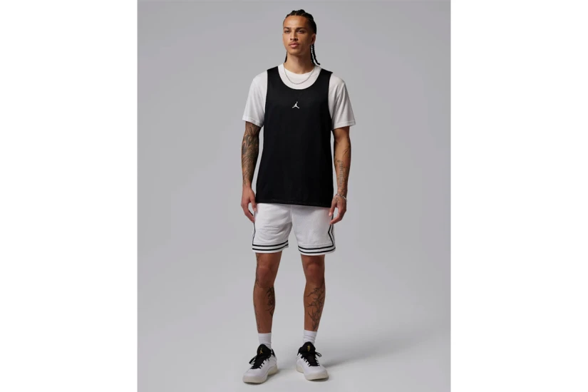 Jordan Sport Reversible Ανδρική Αμάνικη Μπλούζα Μαύρη, Λευκή