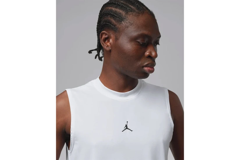 Jordan Sport Essentials Dri-FIT Ανδρική Αμάνικη Μπλούζα Λευκή, Μαύρη