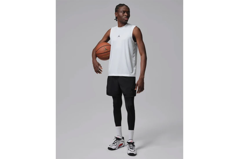 Jordan Sport Essentials Dri-FIT Ανδρική Αμάνικη Μπλούζα Λευκή, Μαύρη