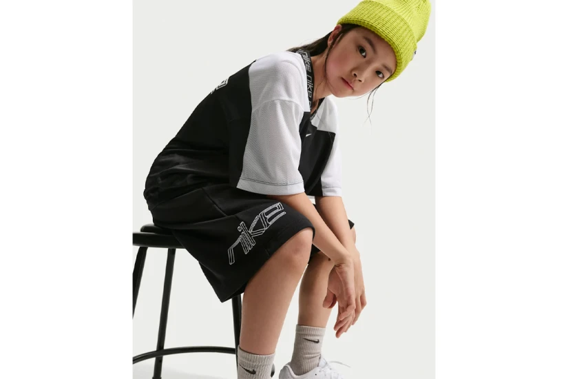 Nike Sportswear French Terry Παιδική Αθλητική Βερμούδα Μαύρη