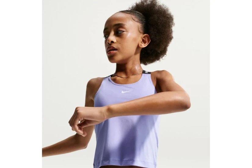 Nike Pro Dri-FΙΤ Γυναικεία Αμάνικη Μπλούζα Λεβάντα, Μαύρη, Λευκή