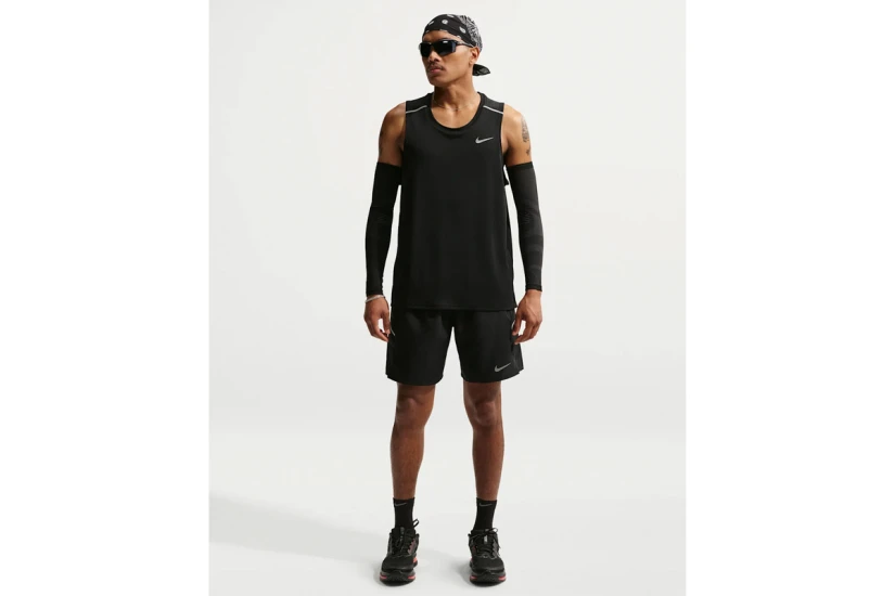 Nike Miler Dri-FIT Ανδρική Αμάνικη Μπλούζα Μαύρη