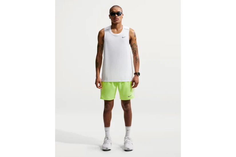 Nike Miler Dri-FIT Ανδρική Αμάνικη Μπλούζα Λευκή