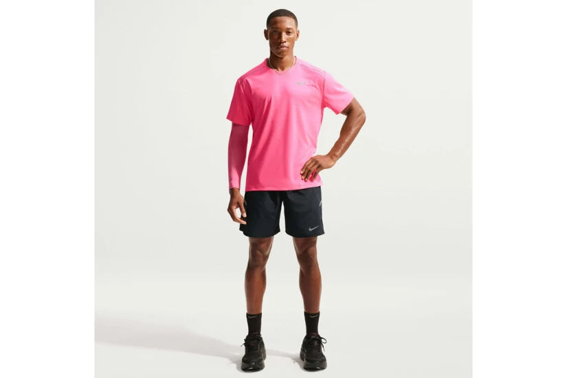 Nike Miler Dri-Fit 18cm Ανδρικό Αθλητικό Σορτς Μαύρο, Γκρι