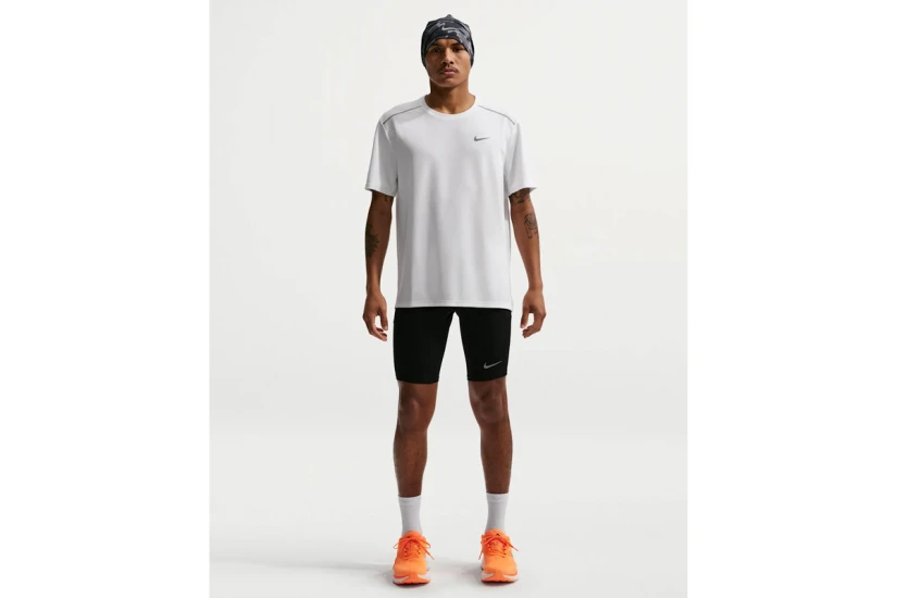 Nike Miler Dri-FIT Ανδρικό Κοντομάνικο T-Shirt Λευκό, Γκρι