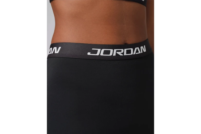 Jordan Sport Essentials Dri-FIT High-Waisted Γυναικείο Κοντό Κολάν Μαύρο, Λευκό
