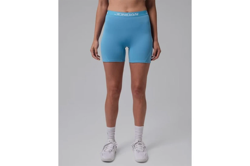 Jordan Sport Essentials Dri-FIT High-Waisted Γυναικείο Κοντό Κολάν Σιέλ