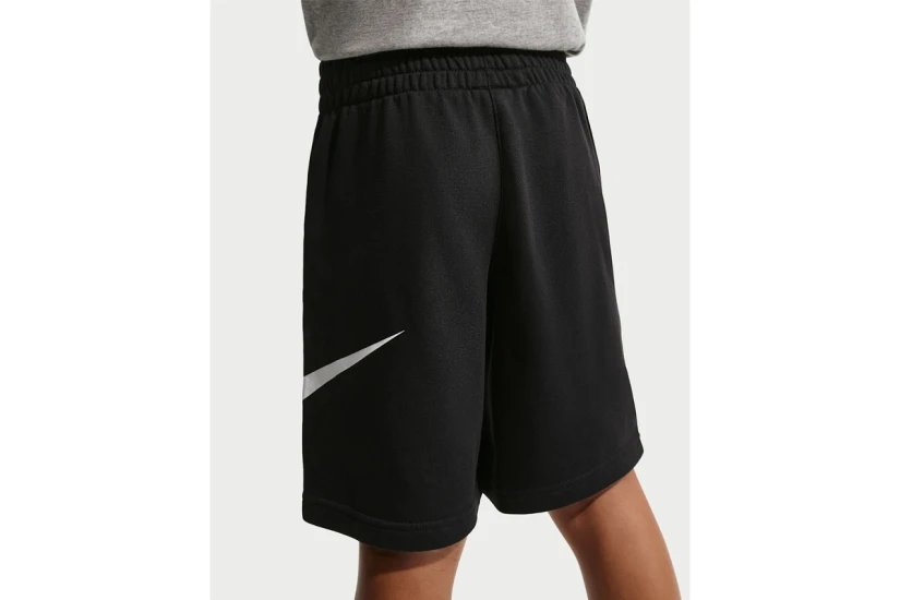 Nike Sportswear Club French Terry Παιδική Αθλητική Βερμούδα Μαύρη, Λευκή