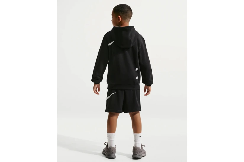 Nike Sportswear Club French Terry Παιδική Αθλητική Βερμούδα Μαύρη, Λευκή