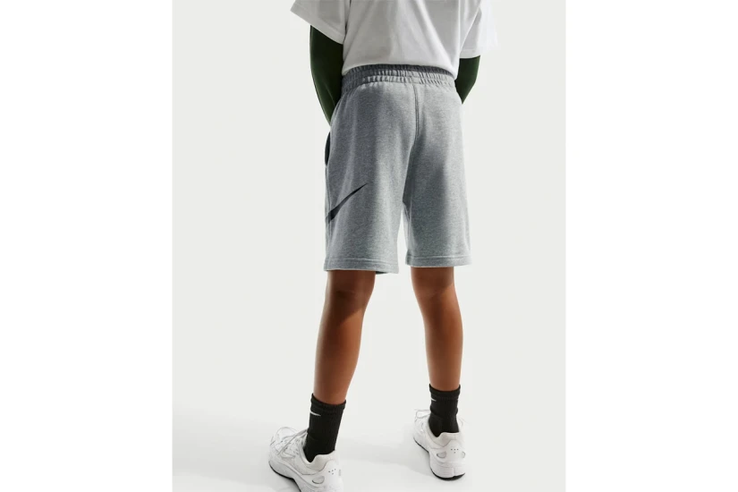 Nike Sportswear Club French Terry Παιδική Αθλητική Βερμούδα Γκρι Ανοιχτό, Μαύρη