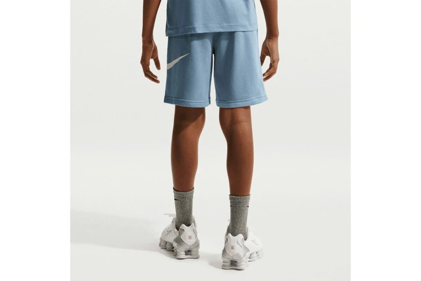 Nike Sportswear Club French Terry Παιδική Αθλητική Βερμούδα Σιέλ, Εκρού