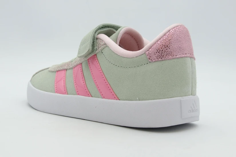 Adidas Performance VL Court 3.0 Παιδικά Sneakers Μέντα, Λιλά, Ροζ