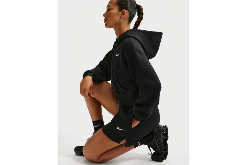 Nike Sportswear Phoenix Mid-Rise Γυναικείο Αθλητικό Σορτς Μαύρο