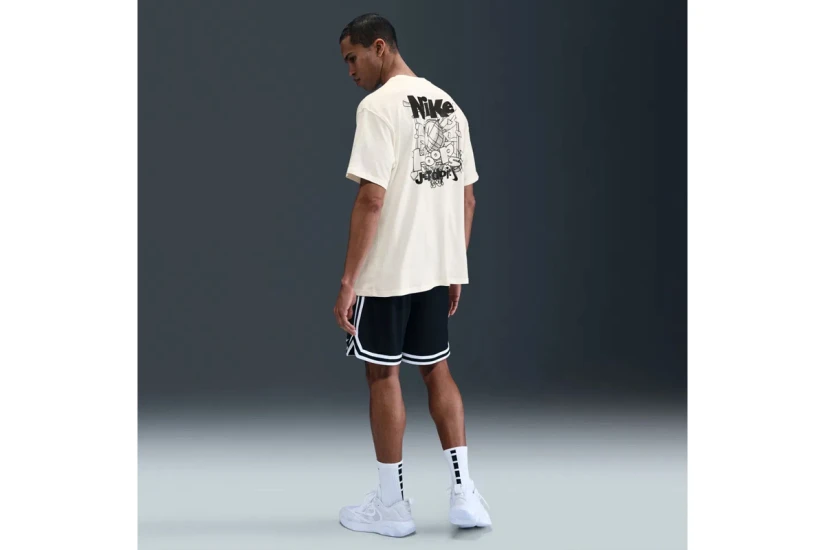 Nike Max90 Basketball Ανδρικό Κοντομάνικο T-Shirt Εκρού, Μαύρο