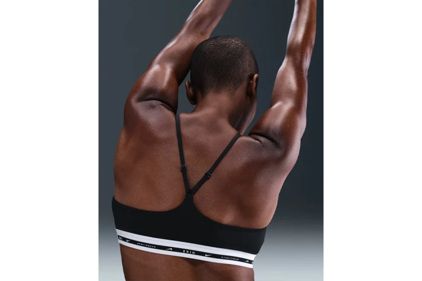 Nike Indy Dri-FIT Γυναικείο Μπουστάκι Λευκό, Μαύρο