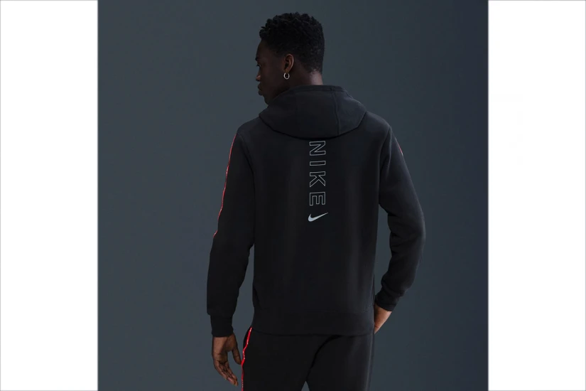 Nike Sportswear Club Fleece Ανδρική Ζακέτα με Κουκούλα Μαύρη