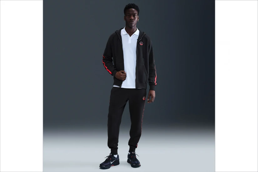 Nike Sportswear Club Fleece Ανδρική Ζακέτα με Κουκούλα Μαύρη