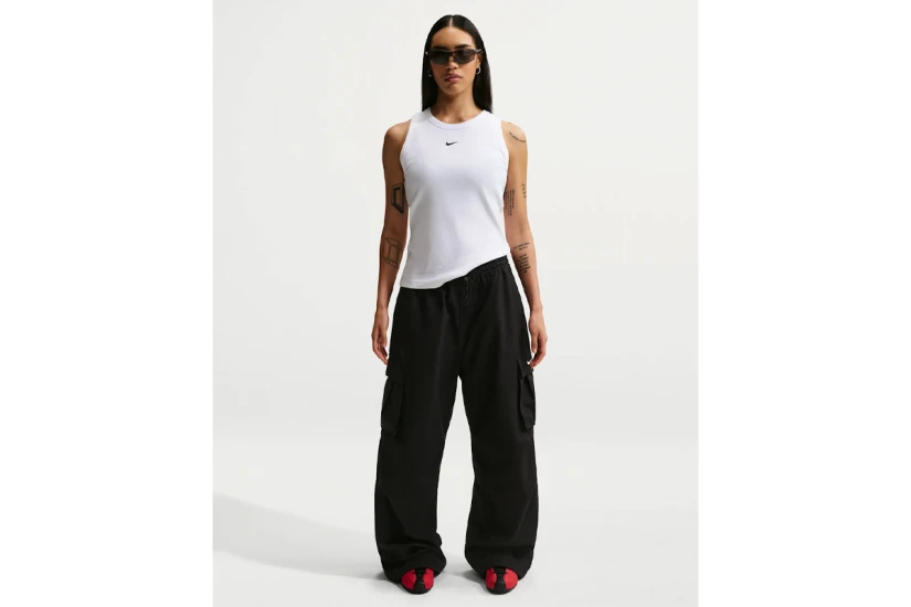 Nike Sportswear Tight Ribbed Γυναικεία Αμάνικη Μπλούζα Λευκή
