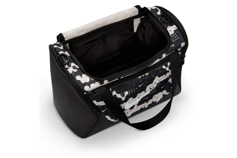 Nike Brasilia All Over Print Αθλητικός Σάκος Μαύρος, Εκρού 24L