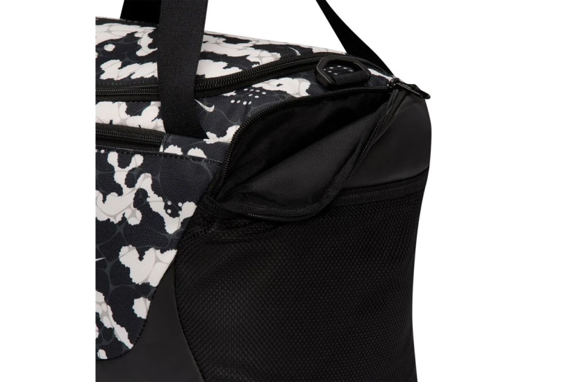Nike Brasilia All Over Print Αθλητικός Σάκος Μαύρος, Εκρού 24L