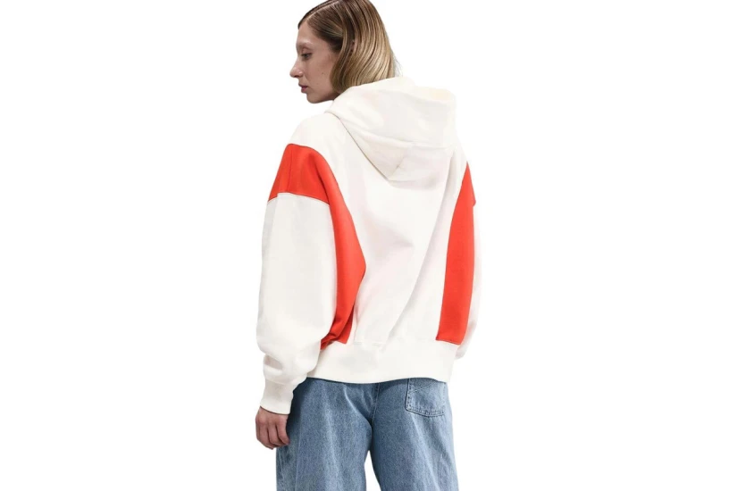 Nike Sportswear Phoenix Fleece Γυναικείο Φούτερ Με Κουκούλα Εκρού, Κόκκινο