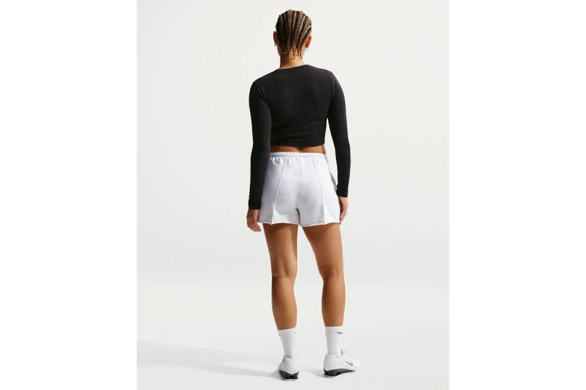 Nike Sportswear Chill Terry Mid-Rise Γυναικείο Αθλητικό Σορτς Γκρι Ανοιχτό