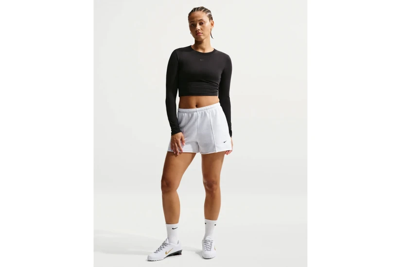 Nike Sportswear Chill Terry Mid-Rise Γυναικείο Αθλητικό Σορτς Γκρι Ανοιχτό